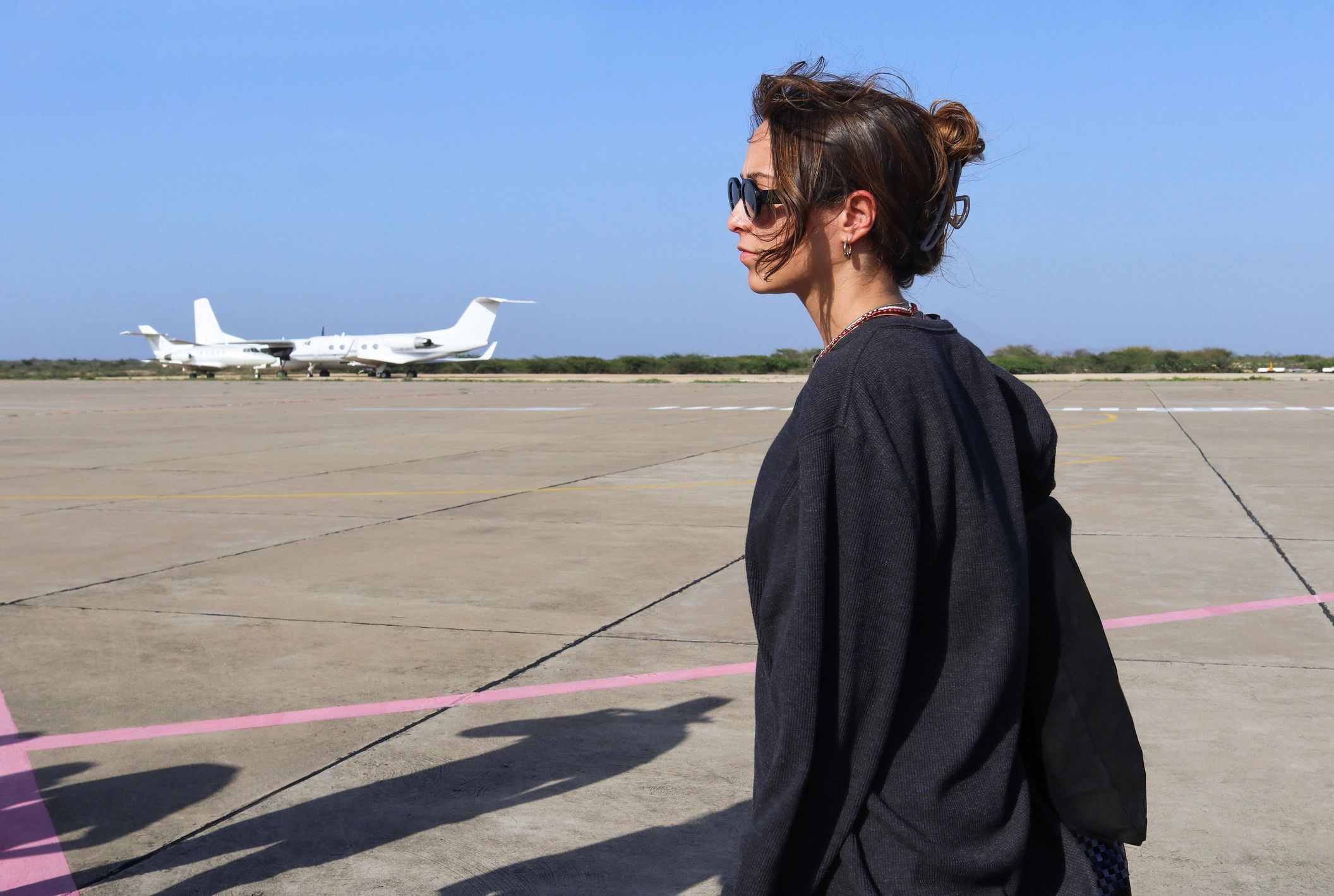 Airplane on the tarmac at an airport